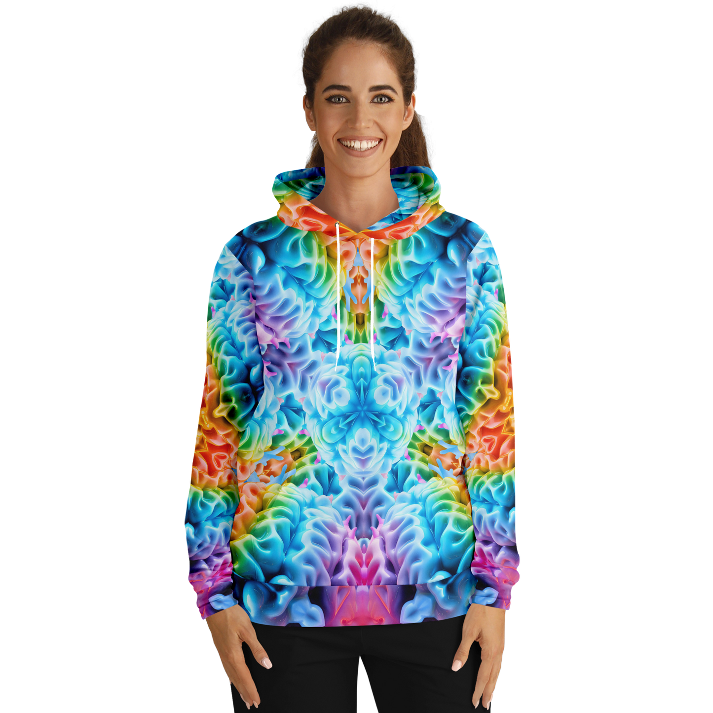 Rainbow Brain Pull Over Hoodie