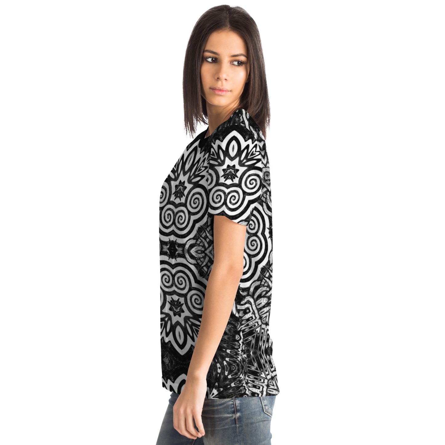 Madness in B&W Flipped T-shirt