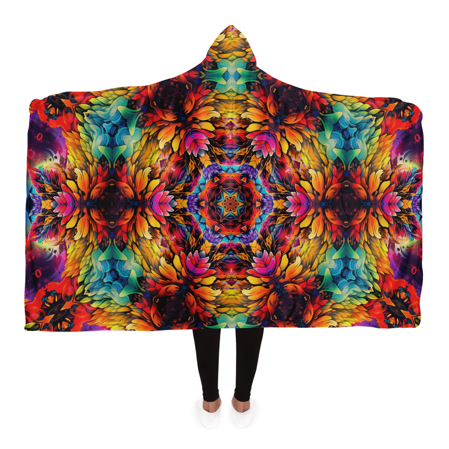 Jungle Juice Sherpa Lined Hooded Blanket