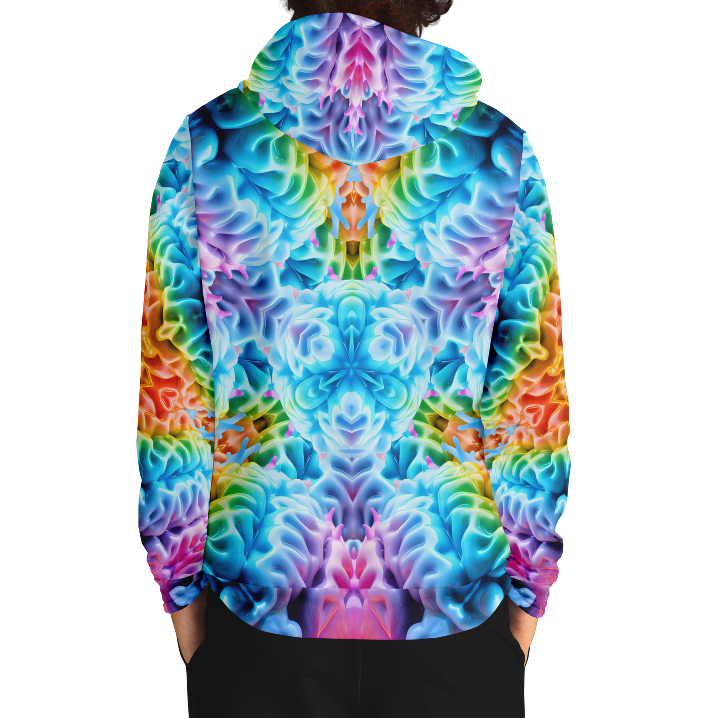 Rainbow Brain Pull Over Hoodie