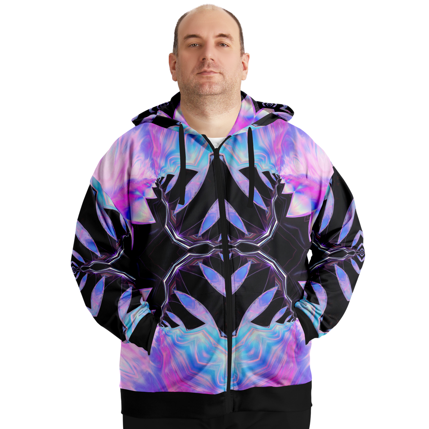 Starburst Zip Up Hoodie, Thicc King and Queen Size