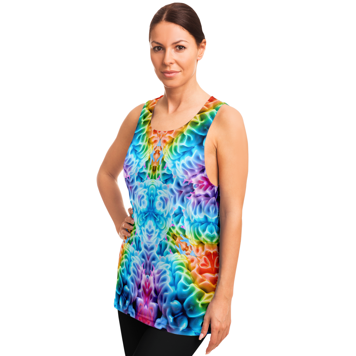 Rainbow Brain unisex Tank Top