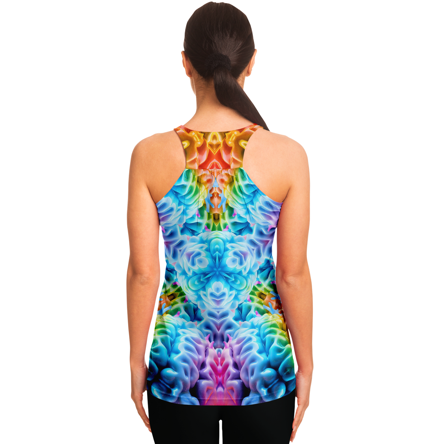Rainbow Brain Racer Back Tank Top