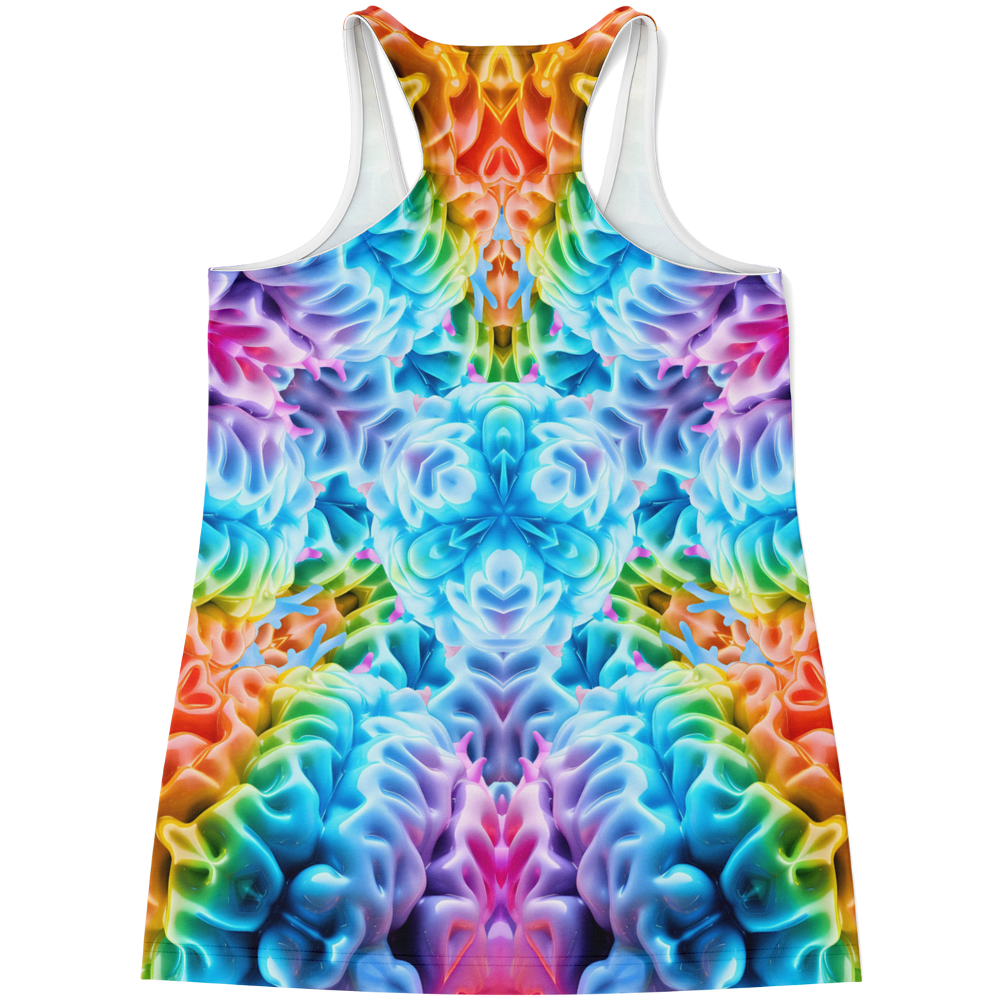 Rainbow Brain Racer Back Tank Top