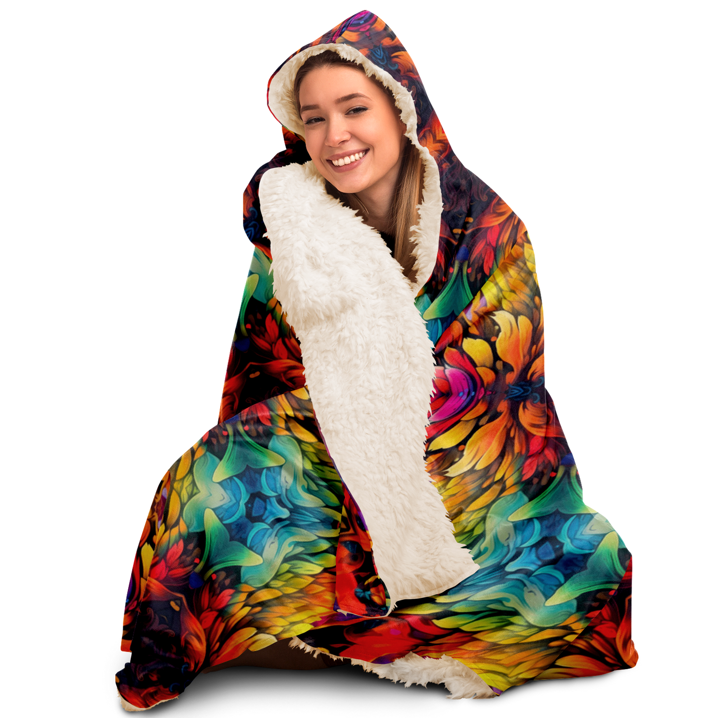 Jungle Juice Sherpa Lined Hooded Blanket