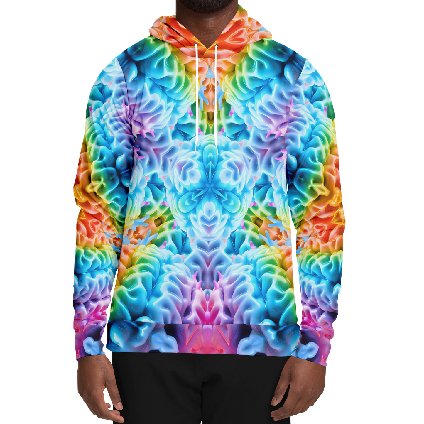 Rainbow Brain Pull Over Hoodie