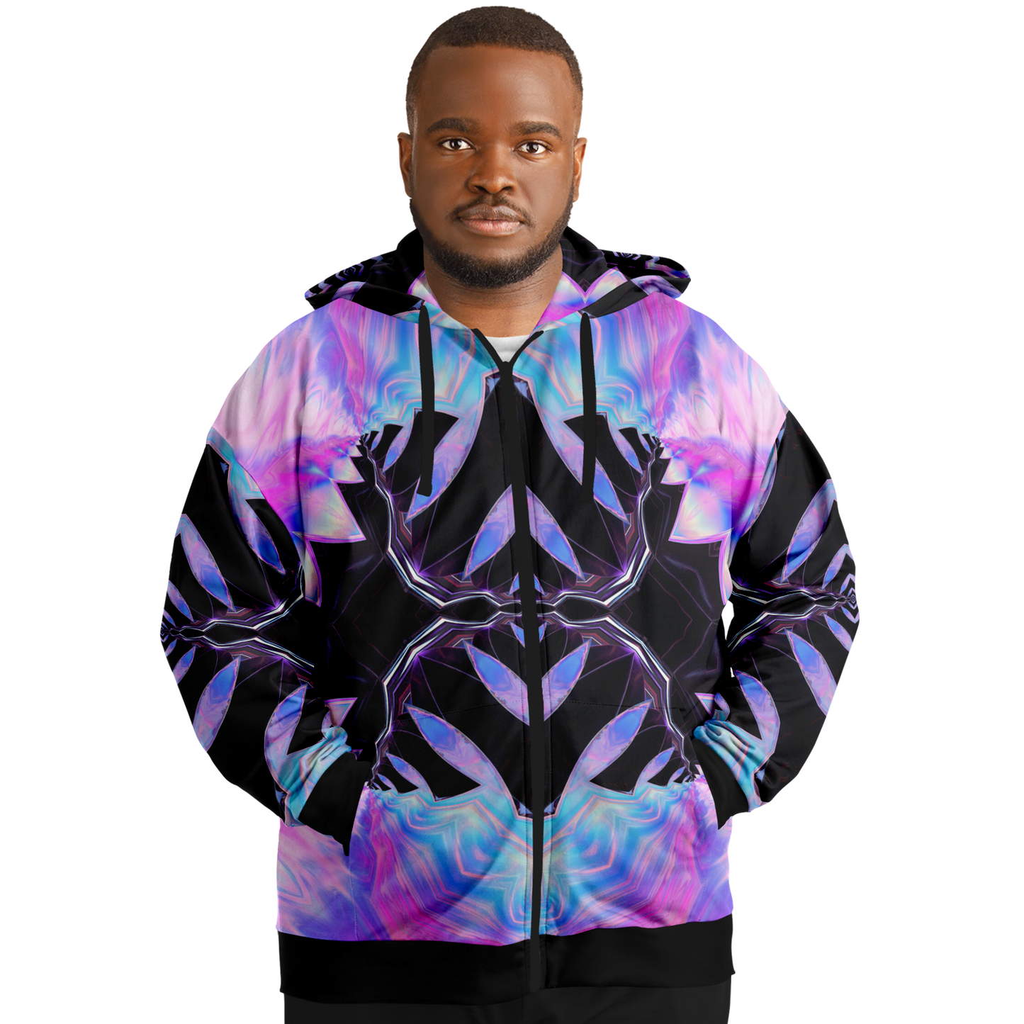 Starburst Zip Up Hoodie, Thicc King and Queen Size
