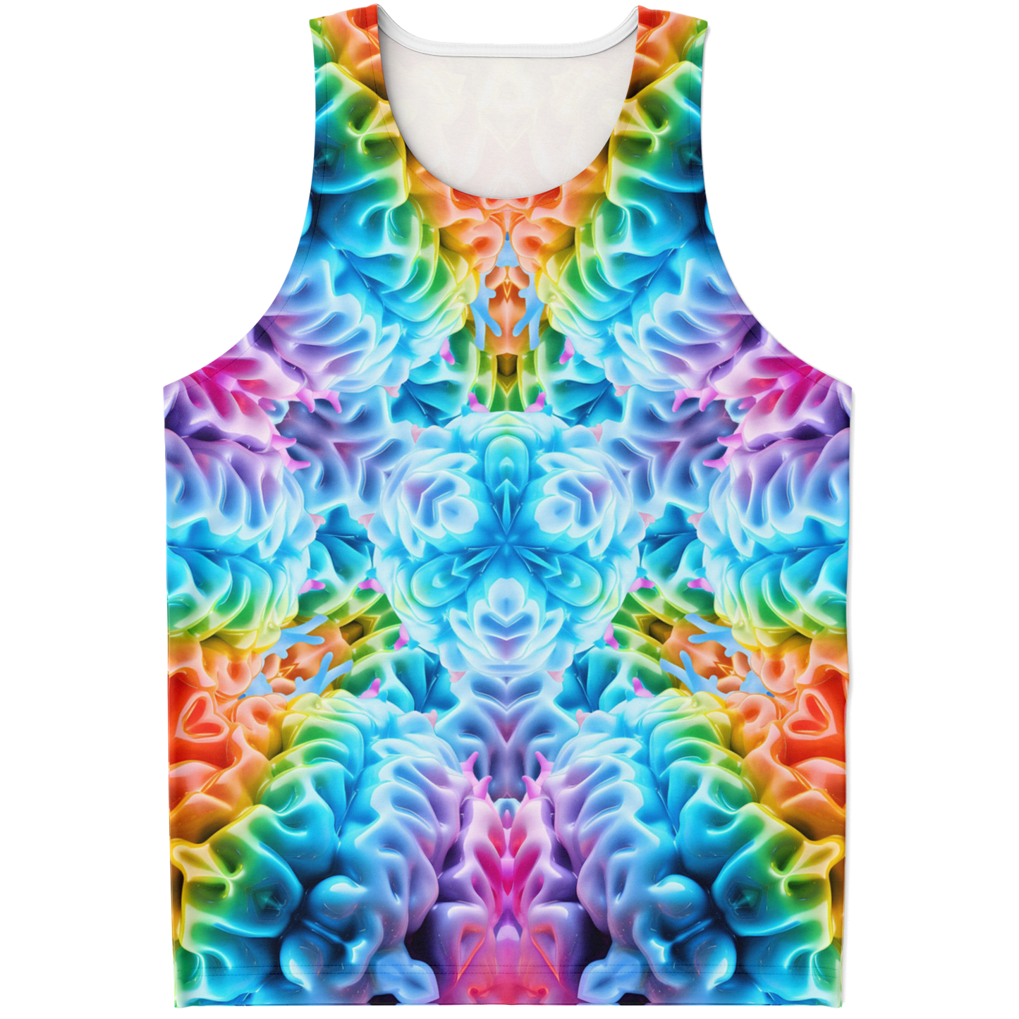 Rainbow Brain unisex Tank Top