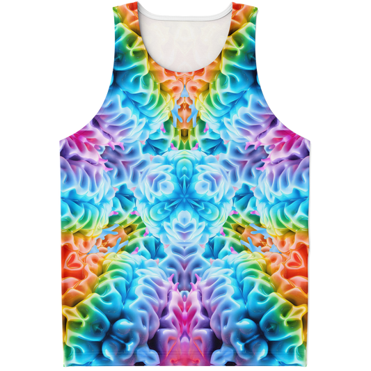 Rainbow Brain unisex Tank Top