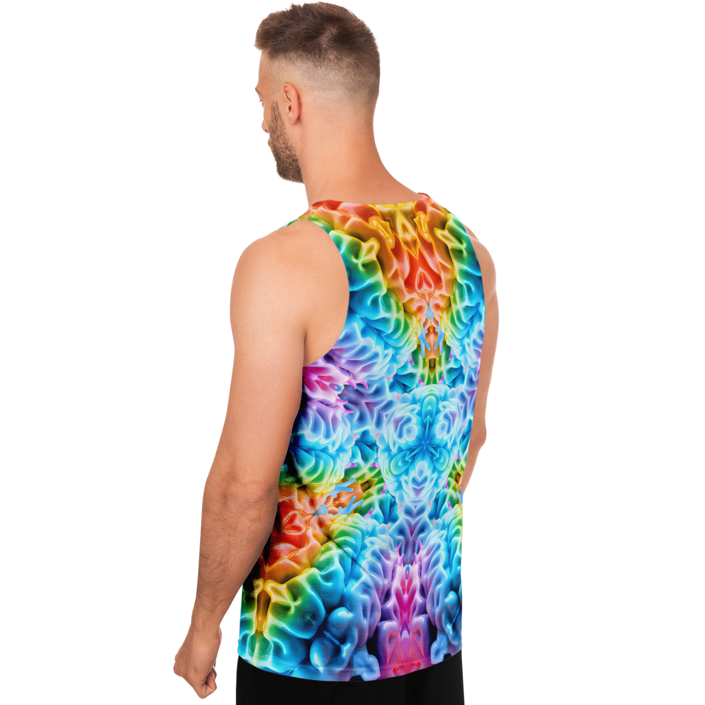 Rainbow Brain unisex Tank Top