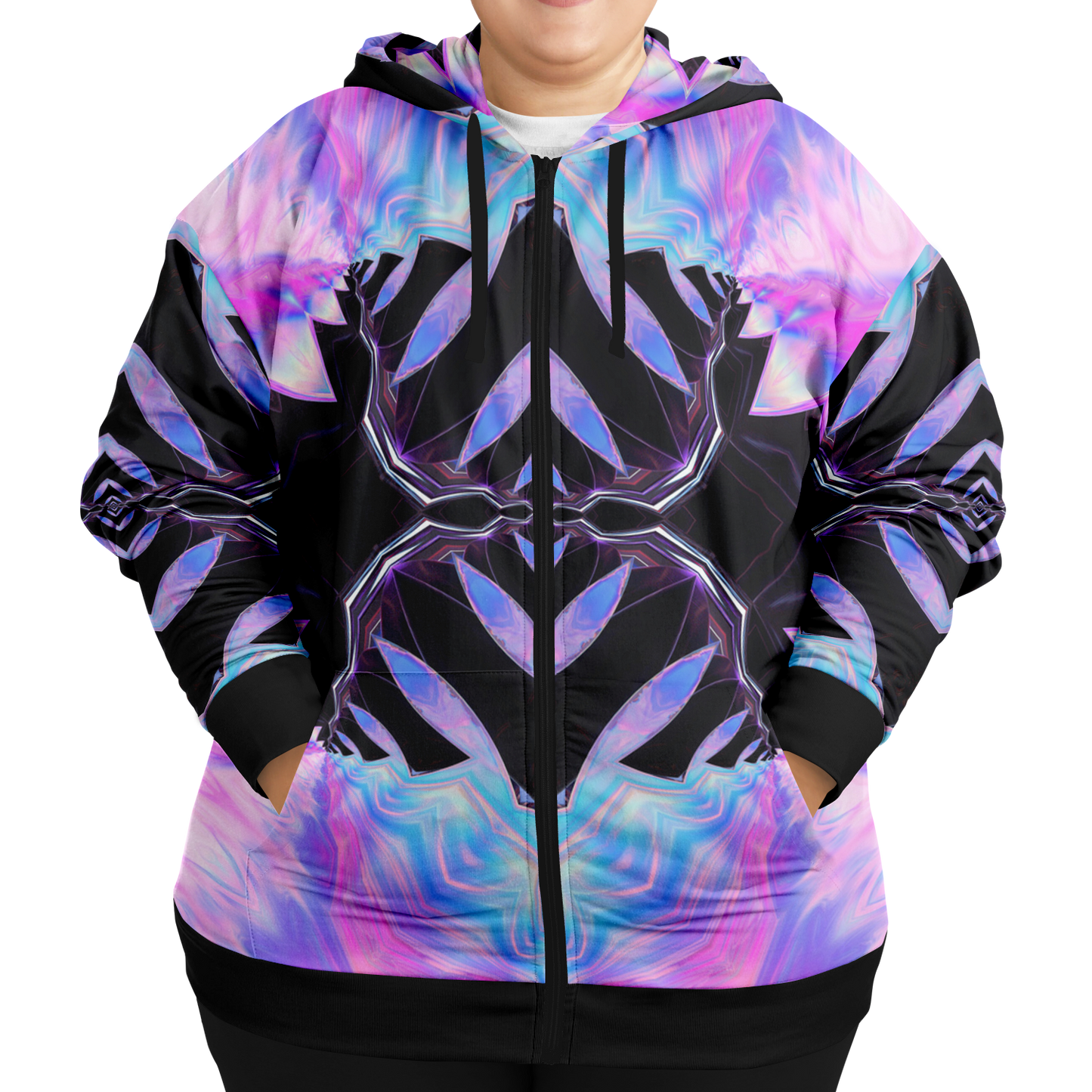 Starburst Zip Up Hoodie, Thicc King and Queen Size