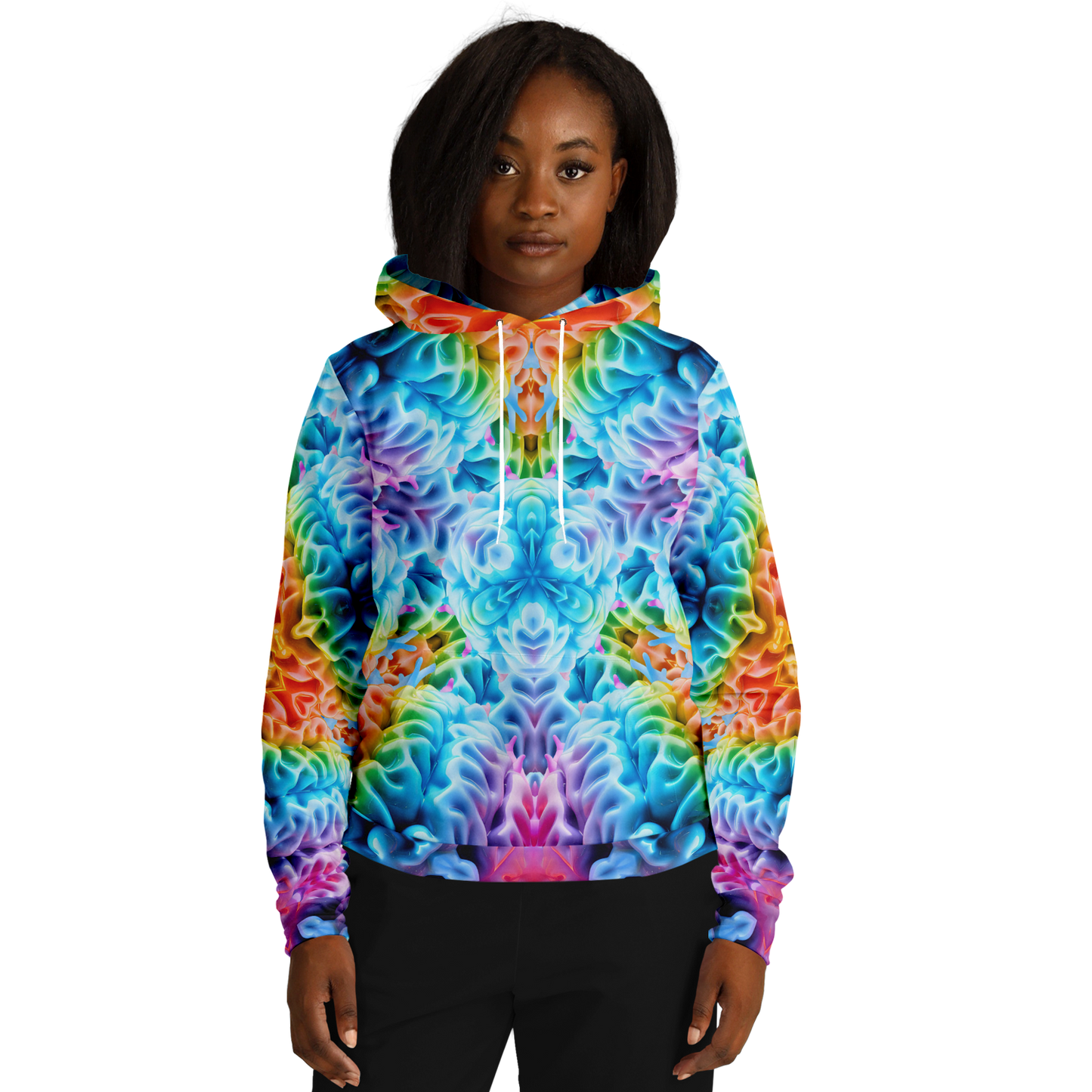 Rainbow Brain Pull Over Hoodie