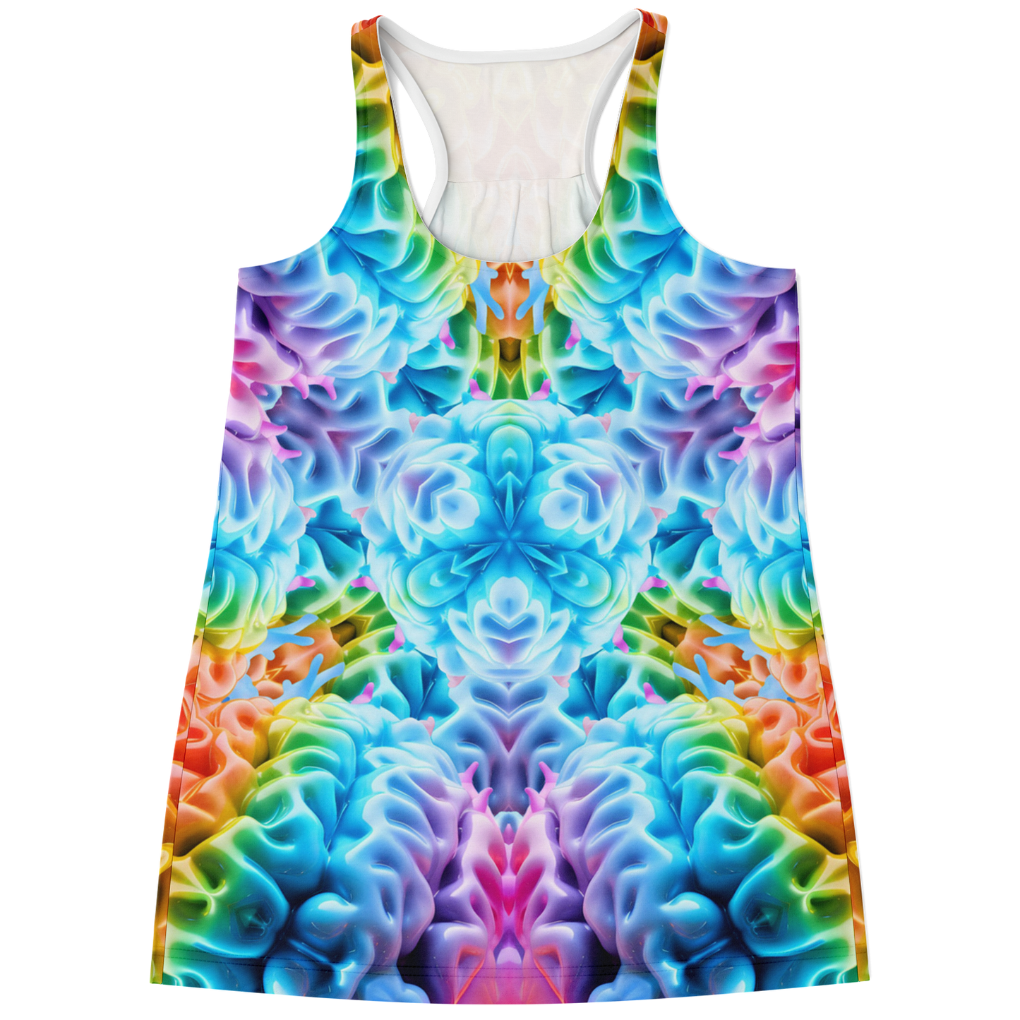 Rainbow Brain Racer Back Tank Top