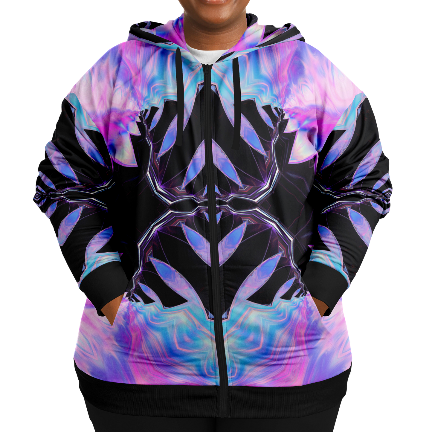 Starburst Zip Up Hoodie, Thicc King and Queen Size