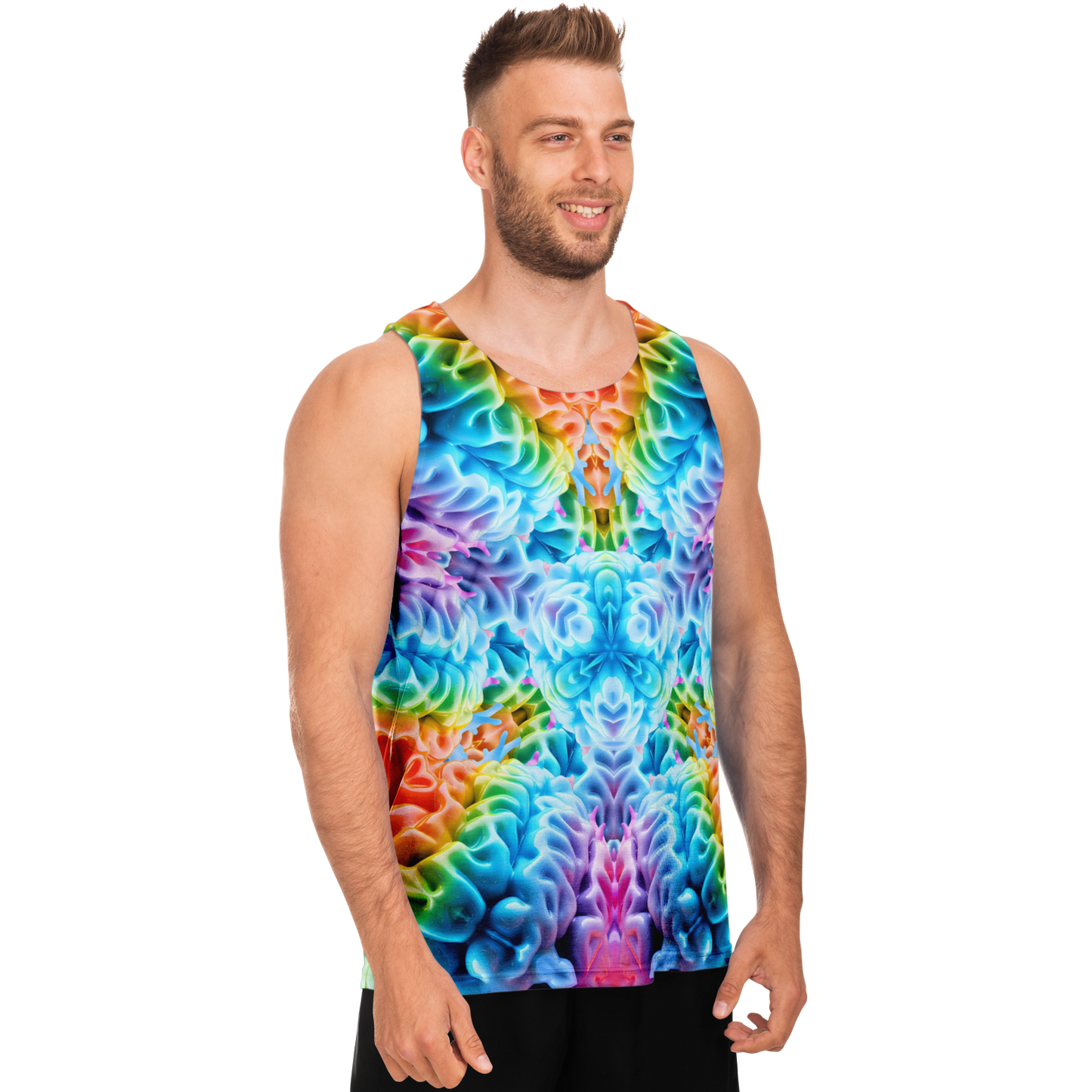 Rainbow Brain unisex Tank Top