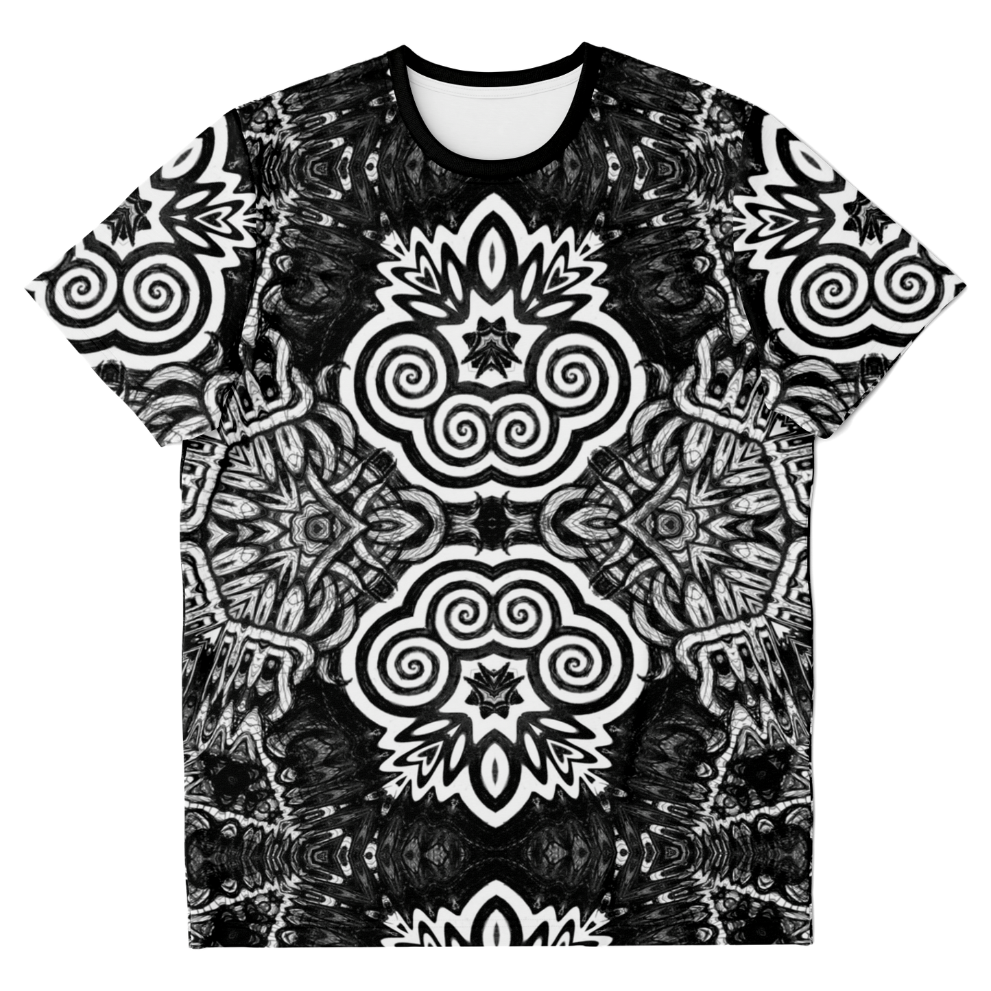 Madness in B&W Flipped T-shirt