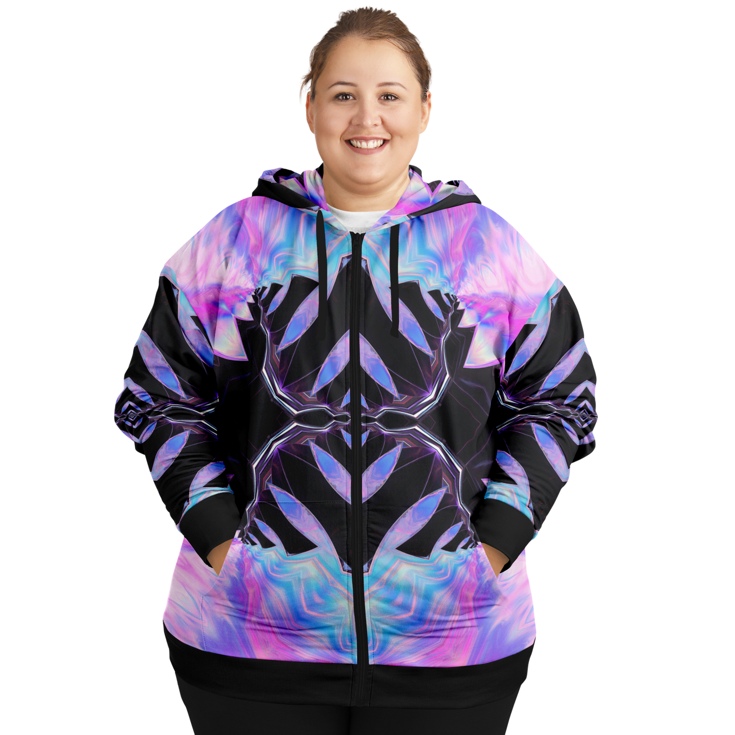 Starburst Zip Up Hoodie, Thicc King and Queen Size