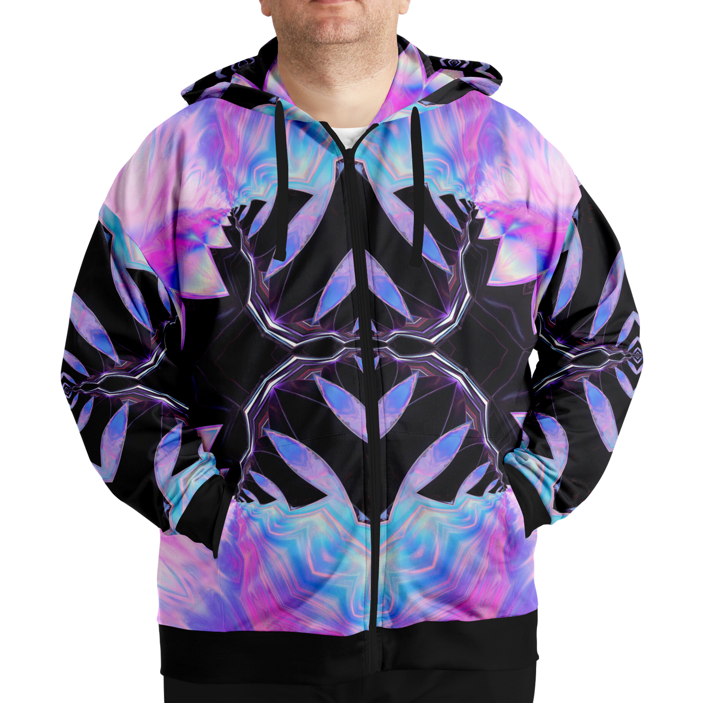 Starburst Zip Up Hoodie, Thicc King and Queen Size