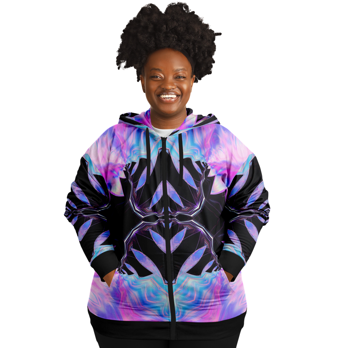 Starburst Zip Up Hoodie, Thicc King and Queen Size