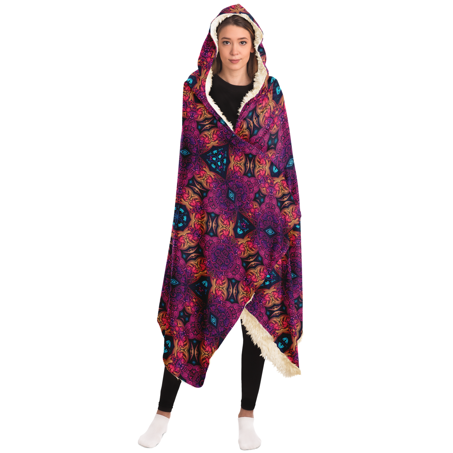 Heart Breaker Sherpa Lined Hooded Blanket