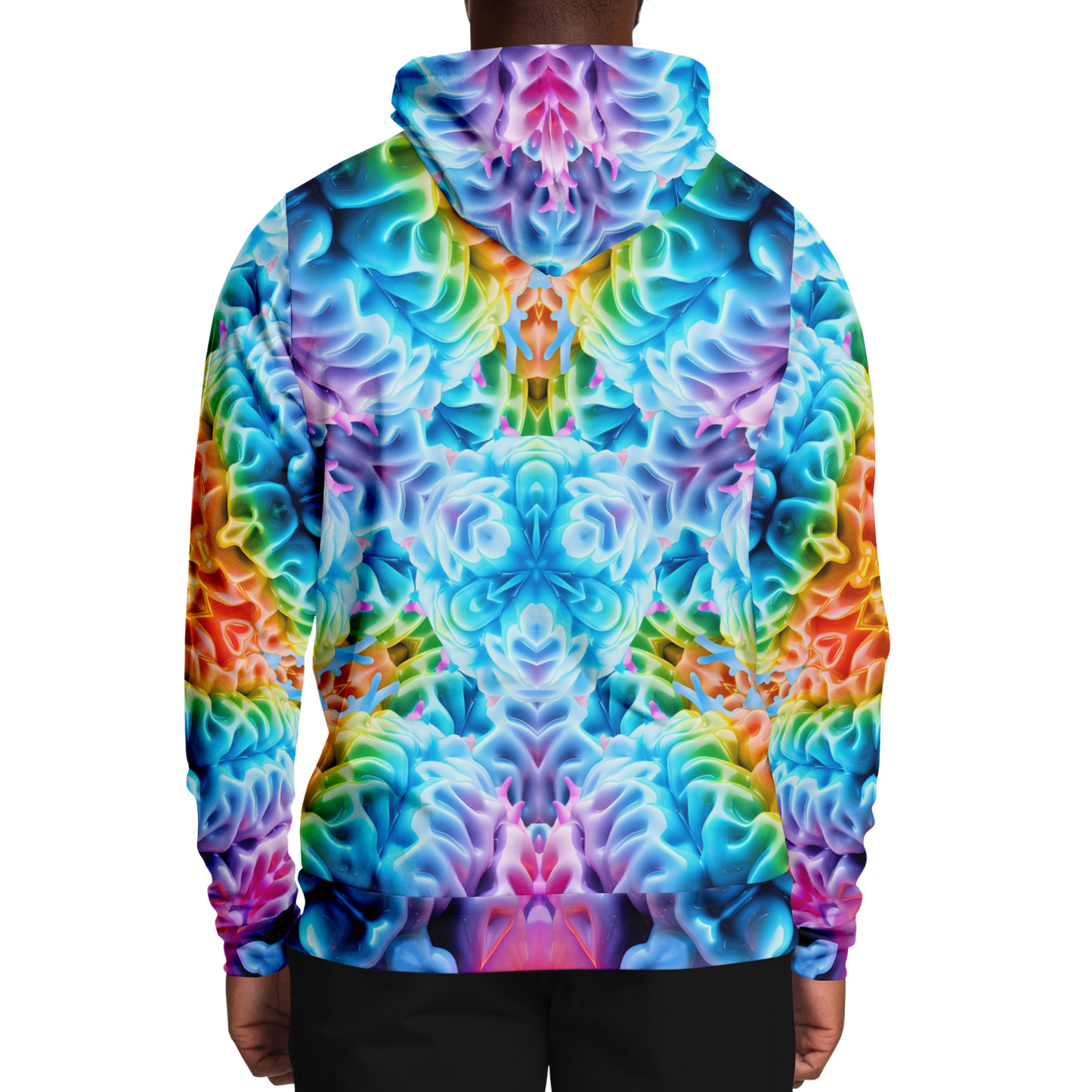 Rainbow Brain Pull Over Hoodie