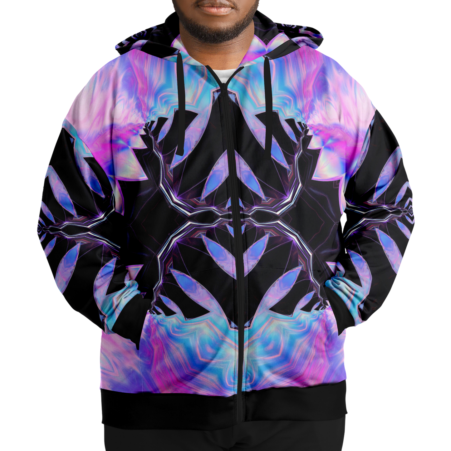 Starburst Zip Up Hoodie, Thicc King and Queen Size
