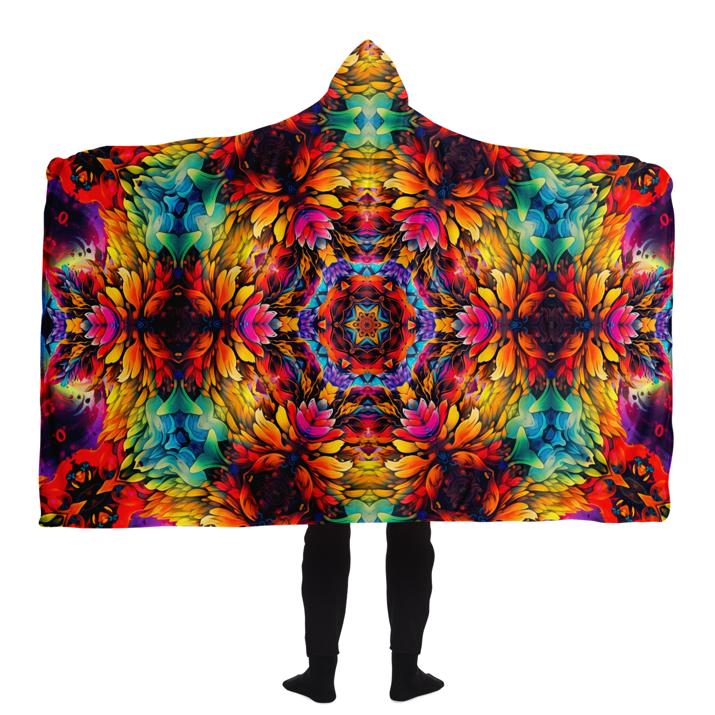 Jungle Juice Sherpa Lined Hooded Blanket