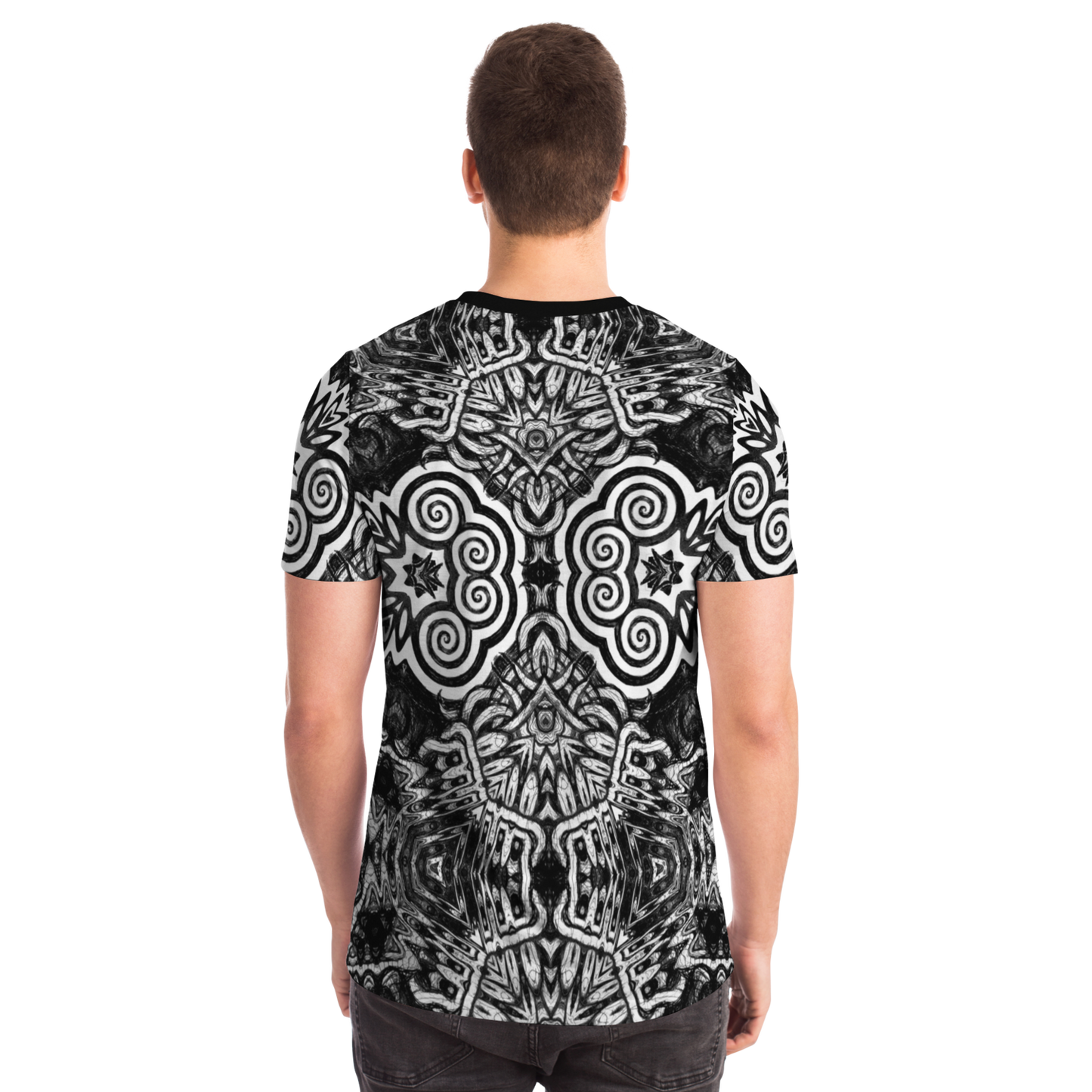 Madness in B&W Flipped T-shirt