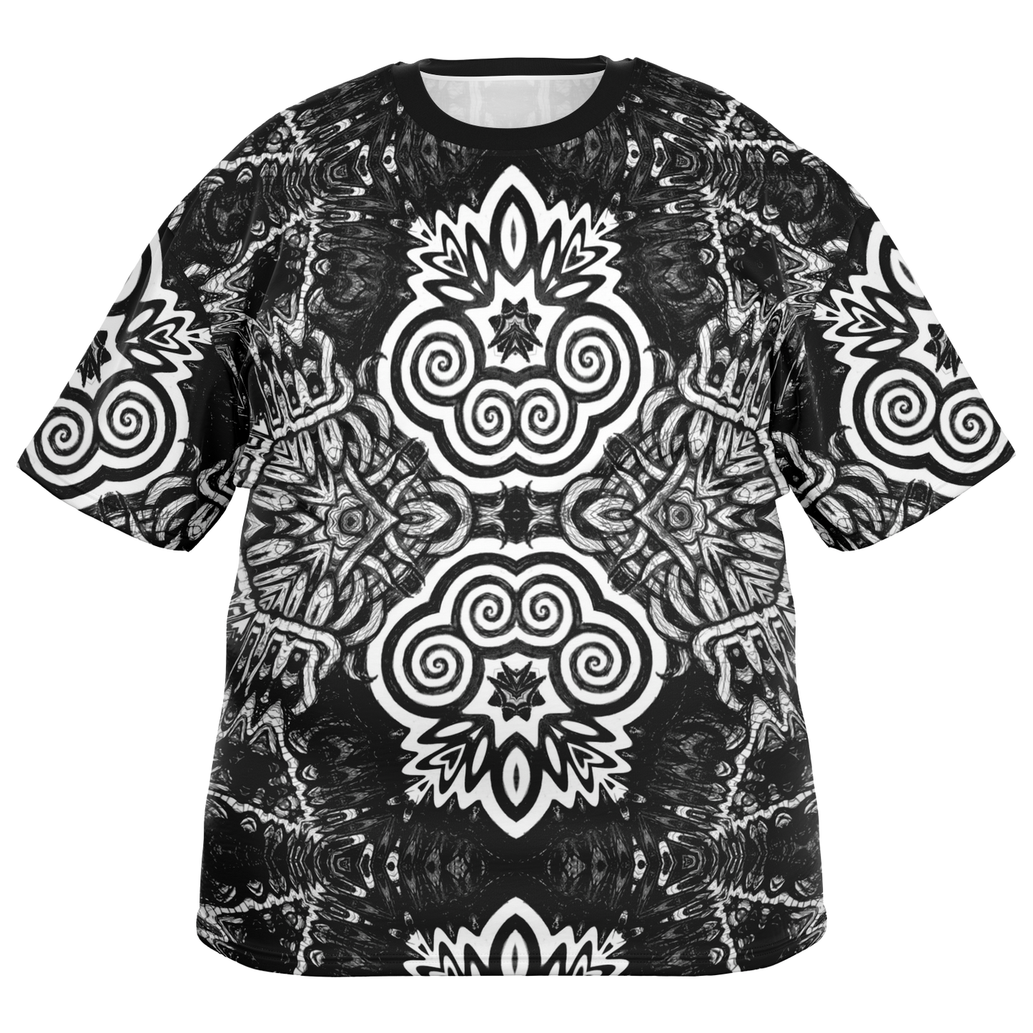Madness in B&W Flipped T Shirt, More To Love Sizes