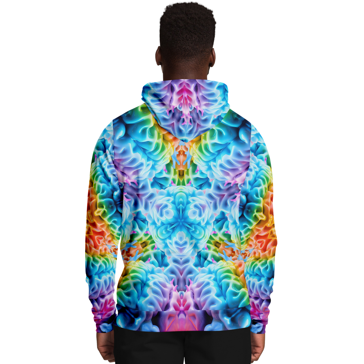 Rainbow Brain Pull Over Hoodie