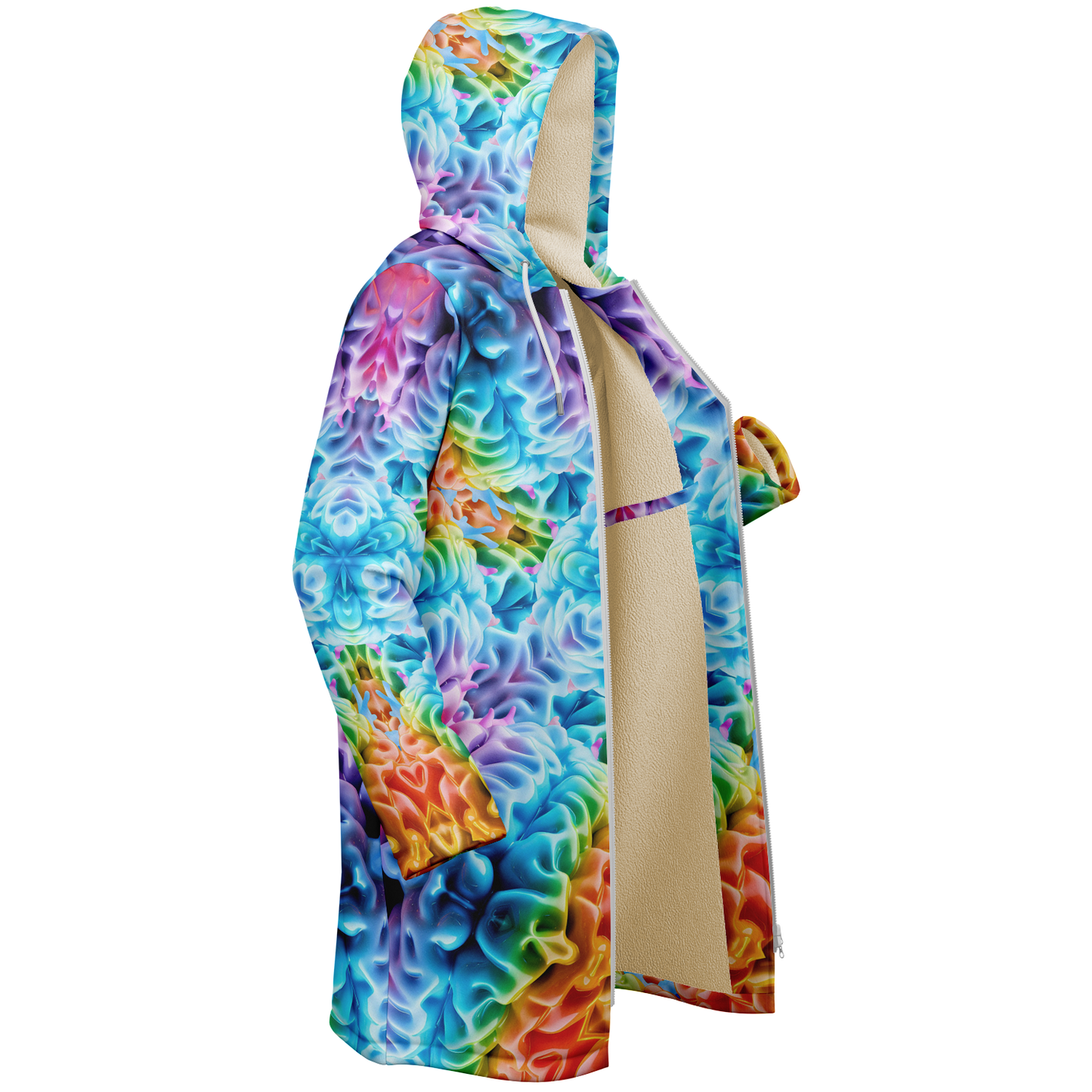 Rainbow Brain Premium Zippered Cloak