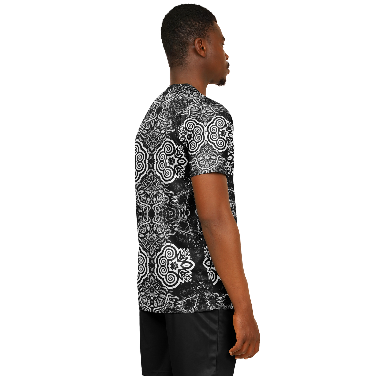 Madness in Black and White Soccer Jersey