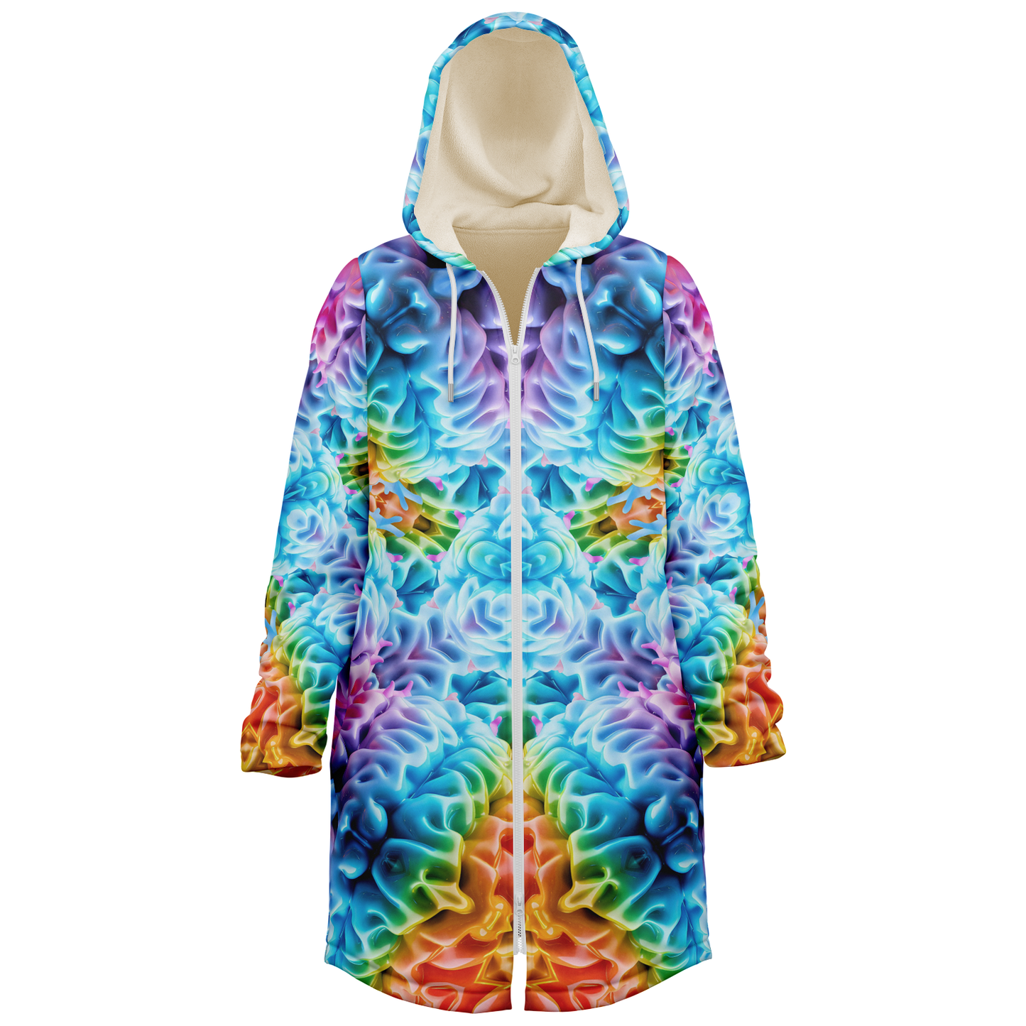 Rainbow Brain Premium Zippered Cloak