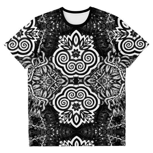 Madness in B&W Flipped T-shirt