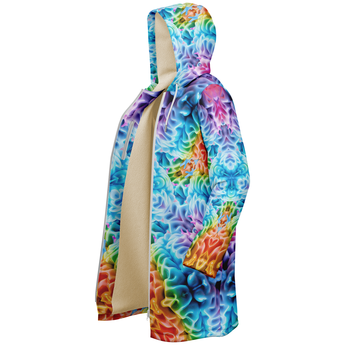 Rainbow Brain Premium Zippered Cloak